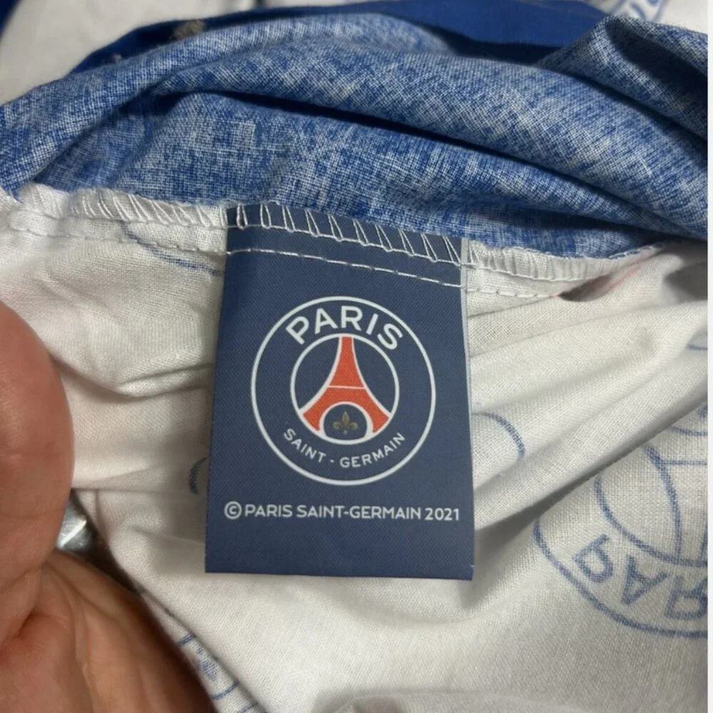 Paris Saint-Germain FC Doona Duvet Cover Bedding Soccer Size Queen 100% Cotton